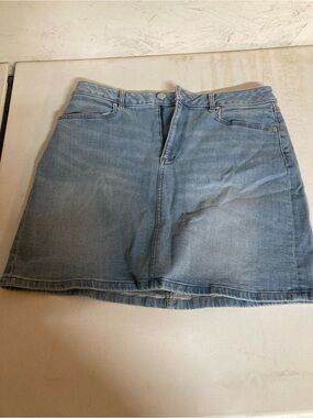 LOFT Light Blue Denim Mini Skirt